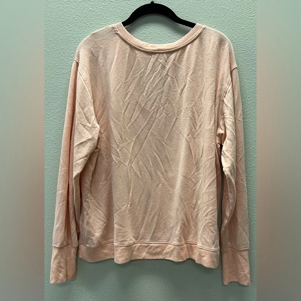 Athleta 1X Long Sleeve Light Peach Knit Top - Picture 6 of 6